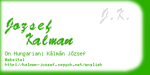 jozsef kalman business card